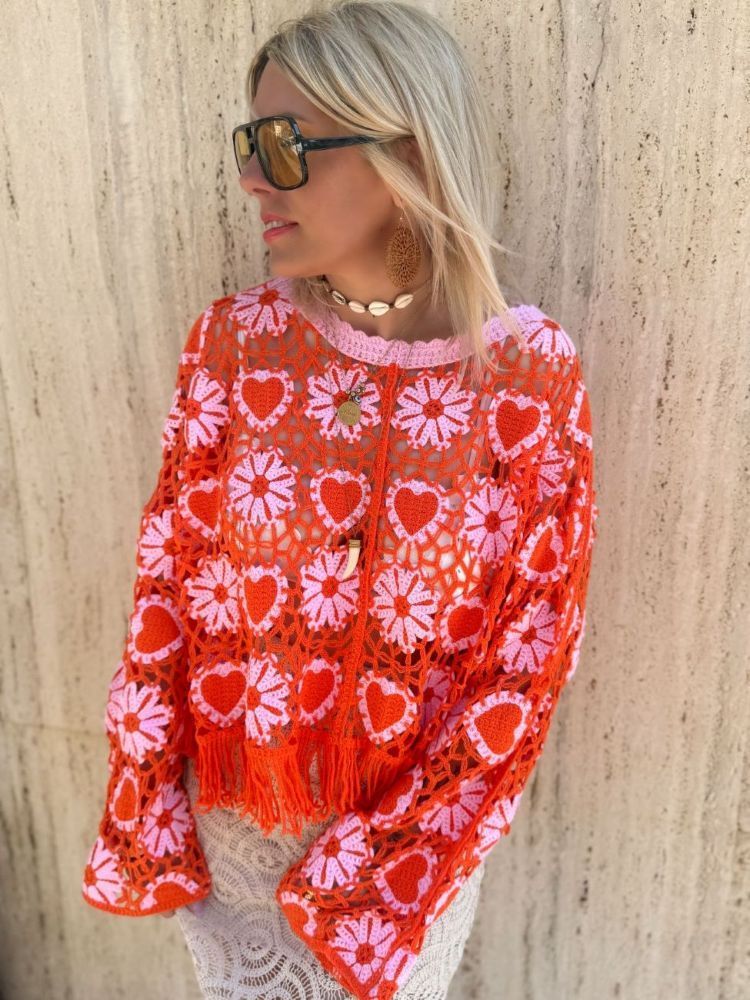 TOP CROCHET ET FRANGES