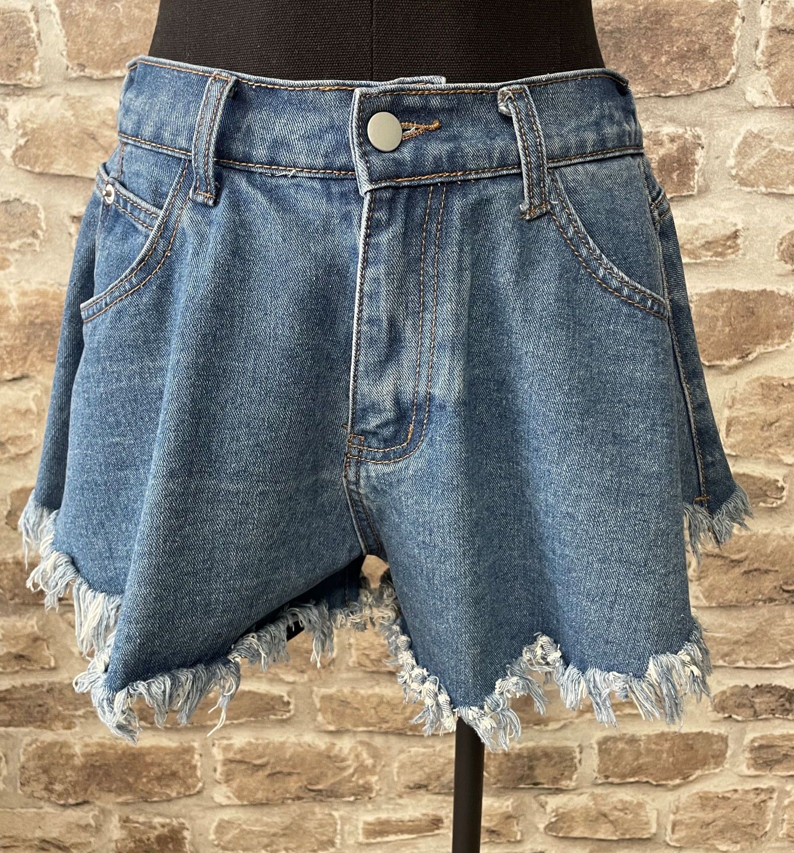 Short Jean bleu